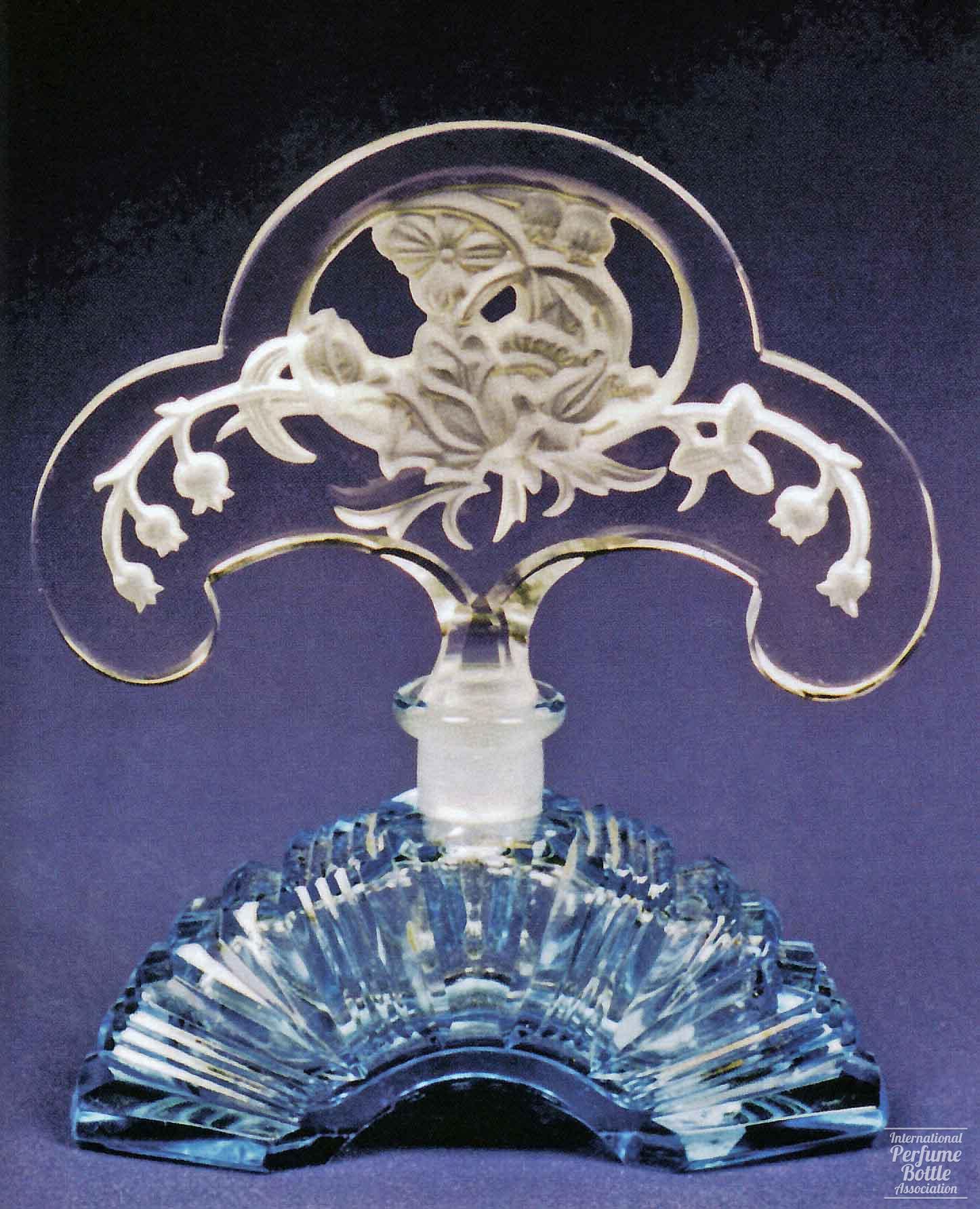 Blue Czech With Flowered Tiara Stopper