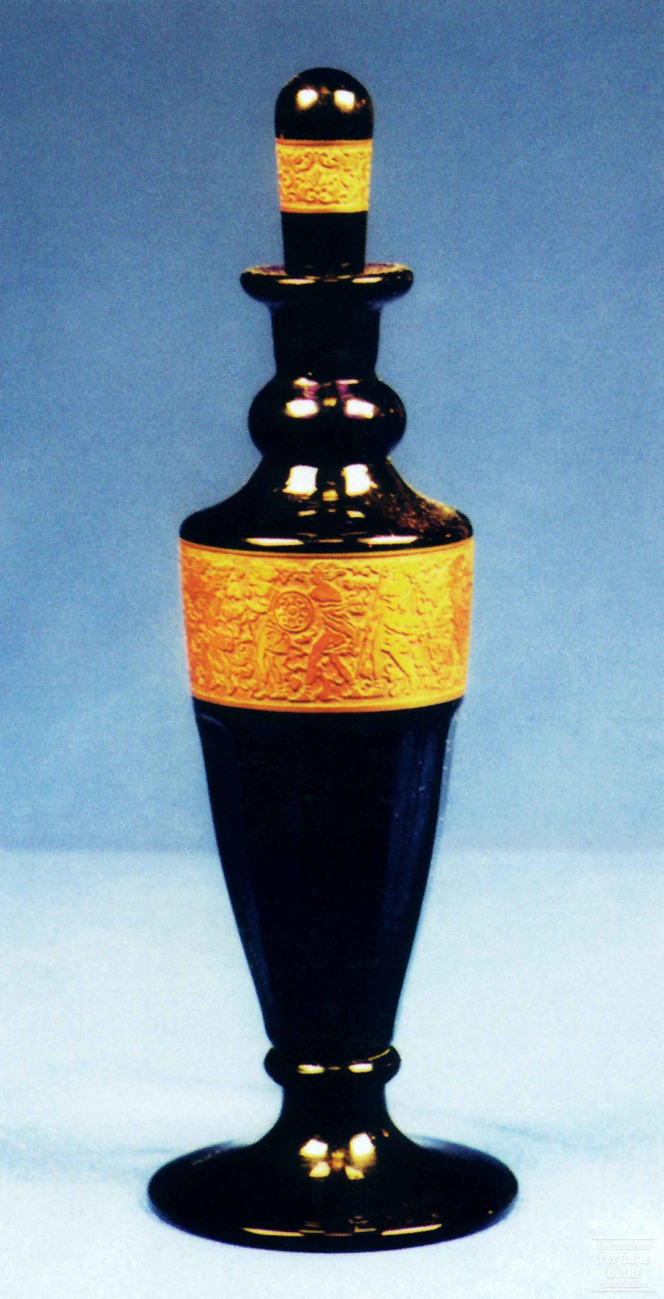 Violet Bottle With Frieze of Women Warriors by Moser