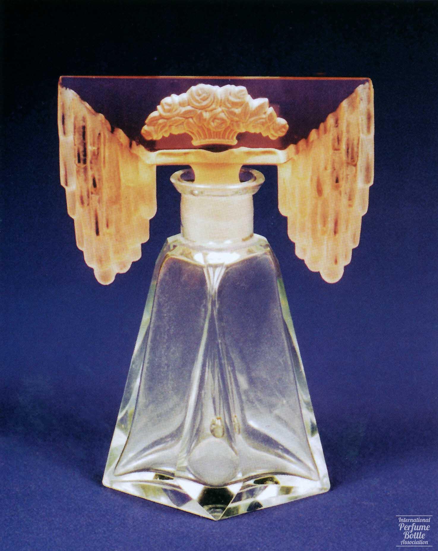 Czech Bottle With Pink Tiara Stopper