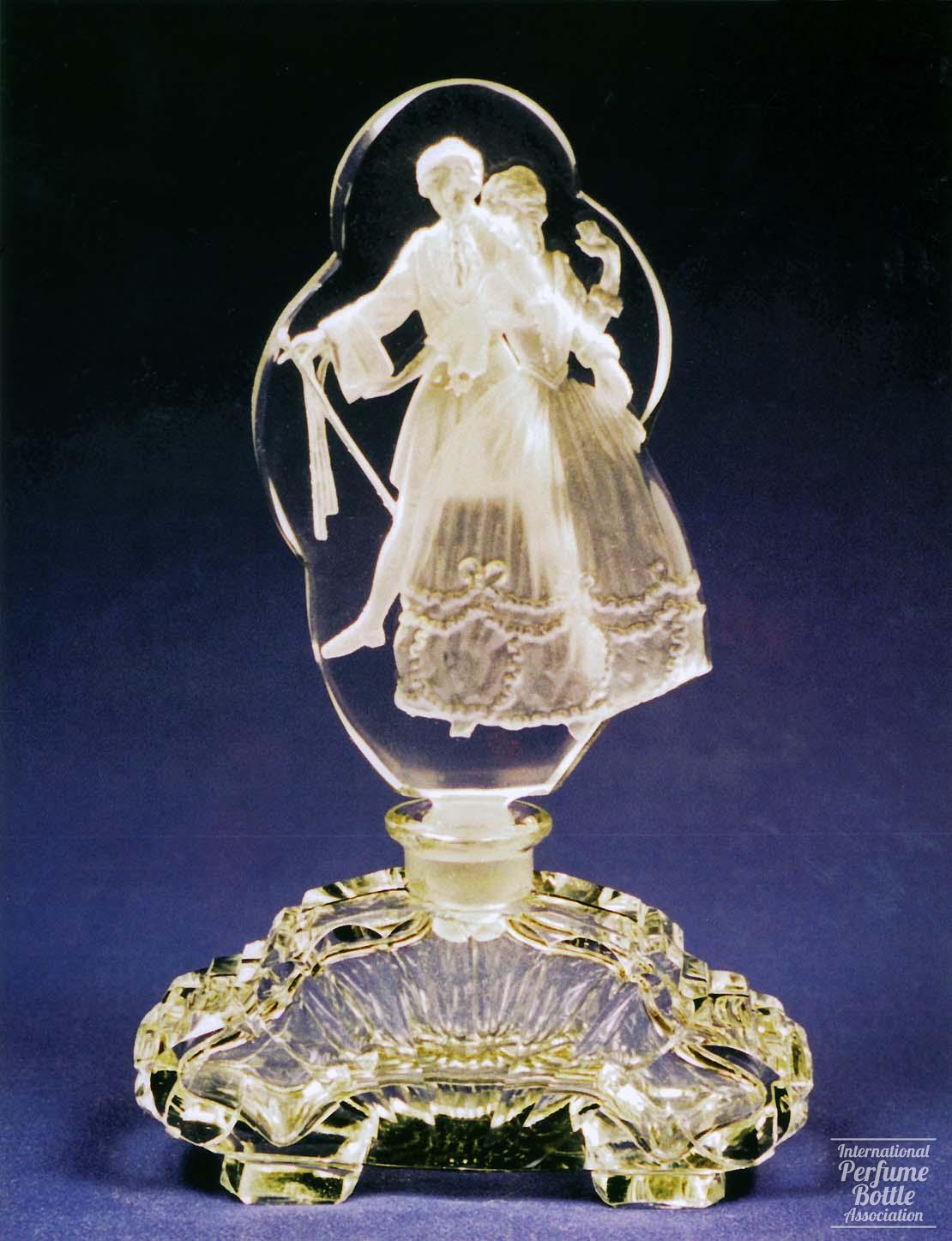 Clear Czech Bottle With Formal Dancers