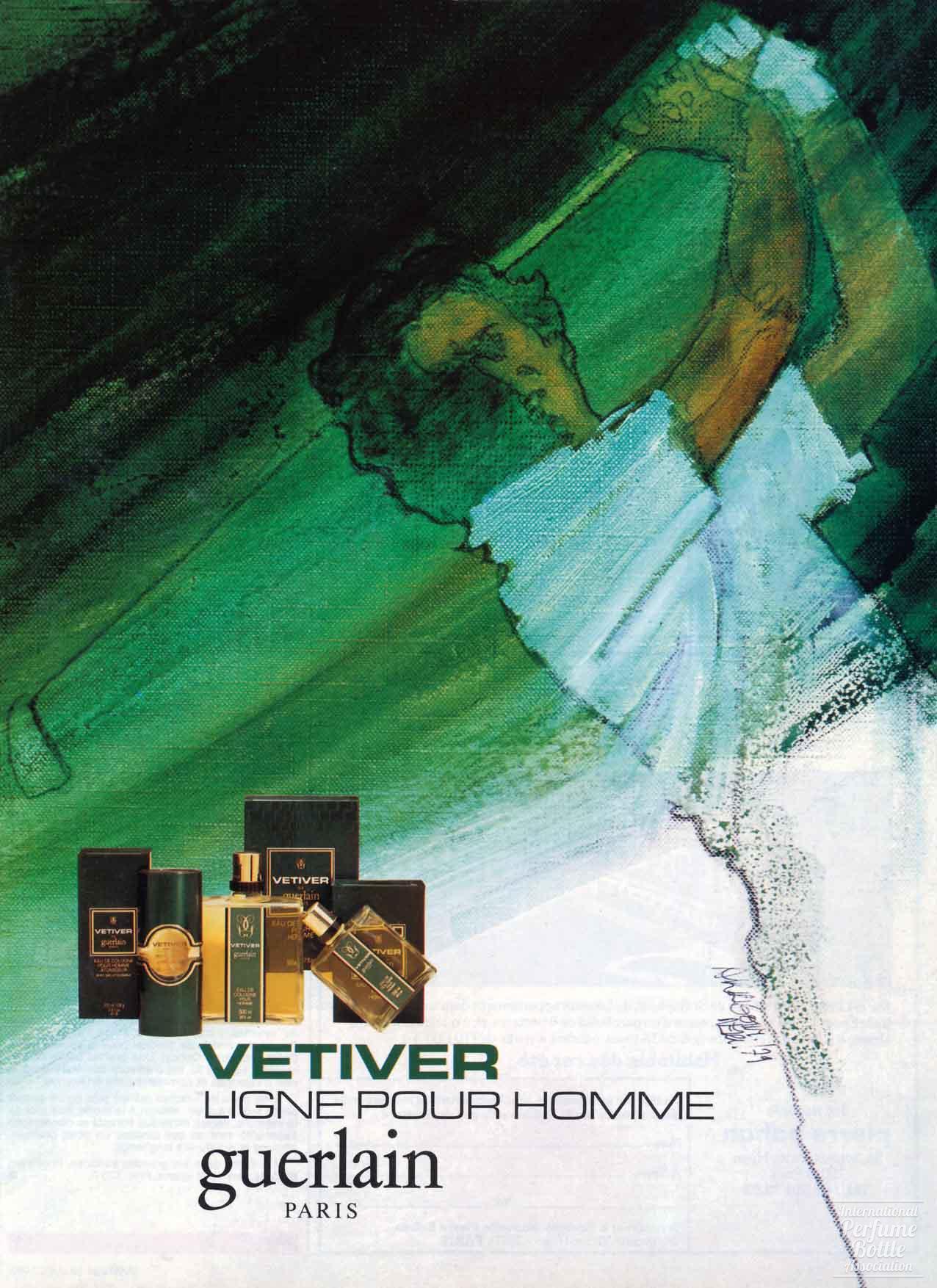 "Vetiver" by Guerlain Golfer Advertisement - 1982