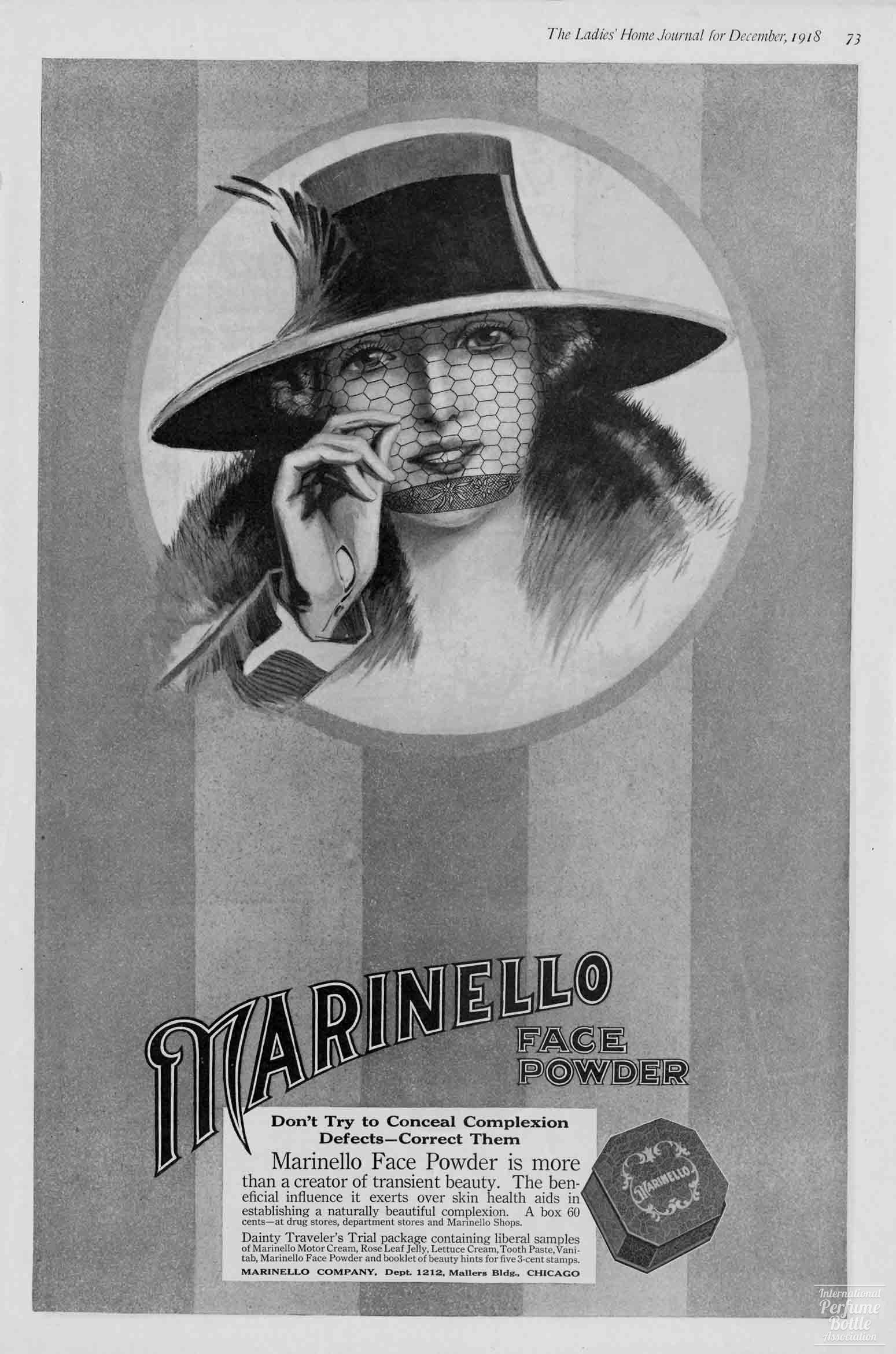 Face Powder by Marinello Advertisement - 1918