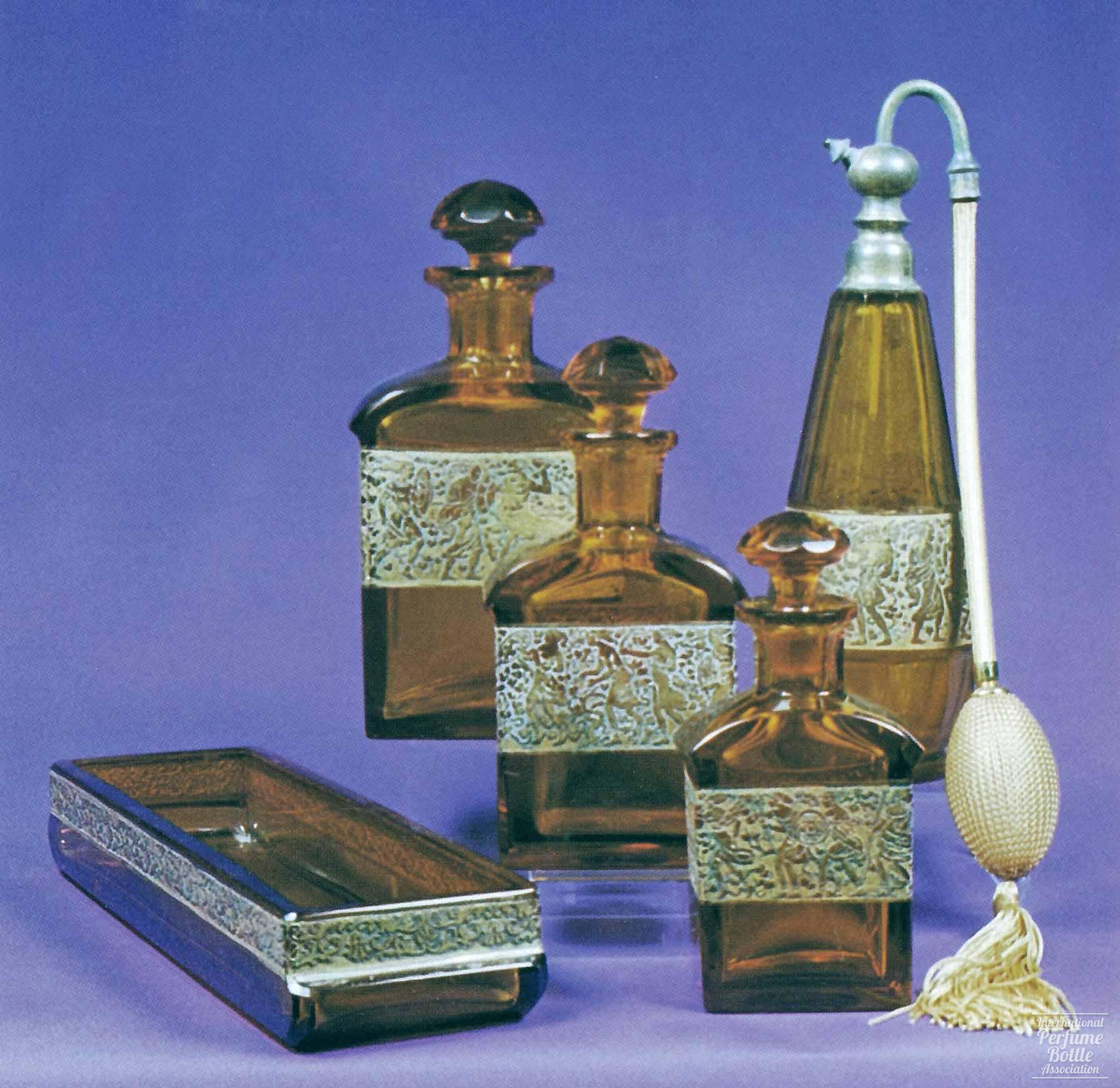 Dresser Set With Friezes of Warriors by Moser