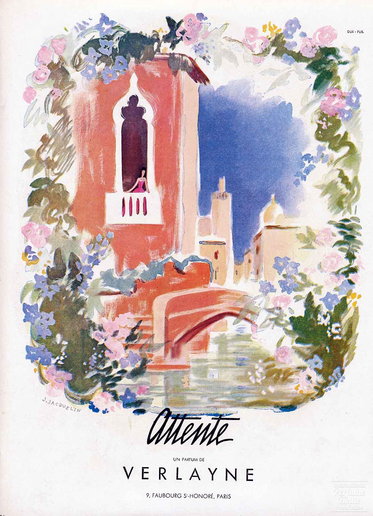 "Attente" by Verlayne Advertisement - 1946
