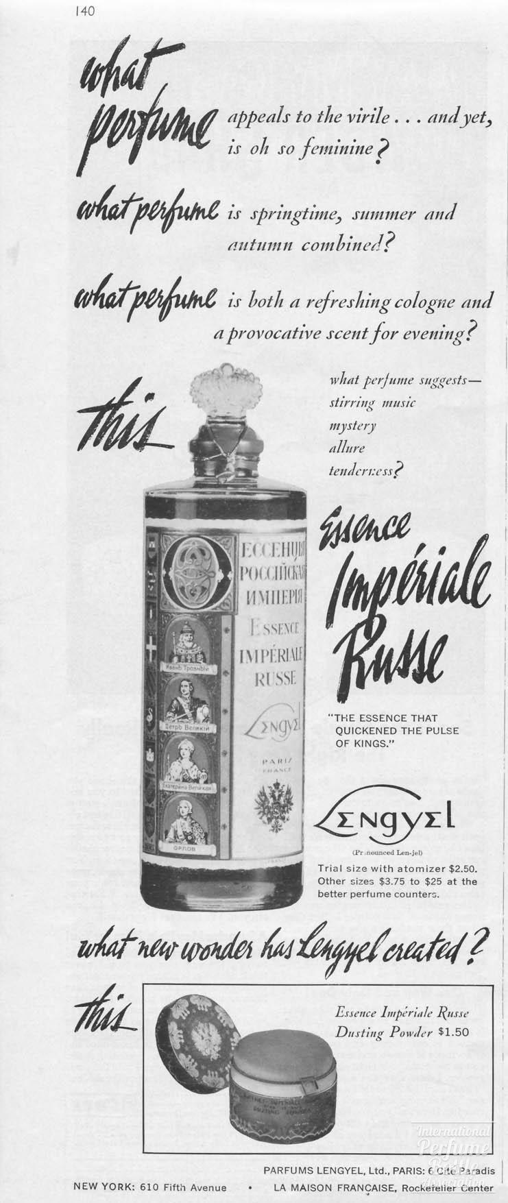 "Essence Imperial Russe" by Lengyel Advertisement - 1936