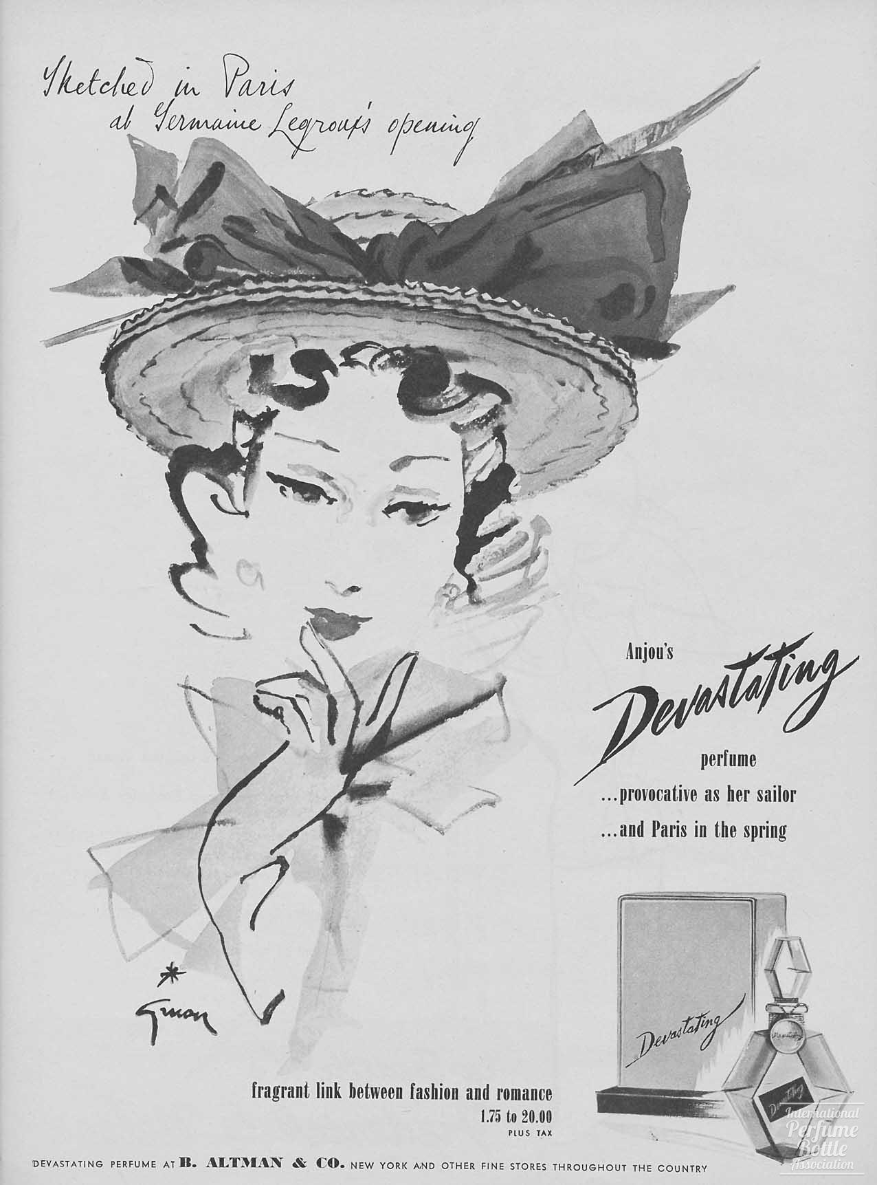 “Devastating” by Anjou (US) Advertisement – 1945