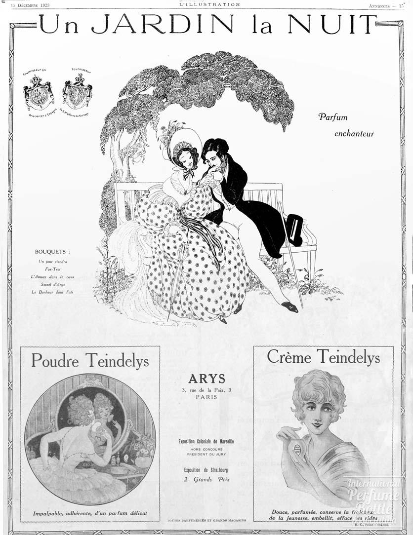 "Un Jardin la Nuit" by Arys Advertisement - 1923