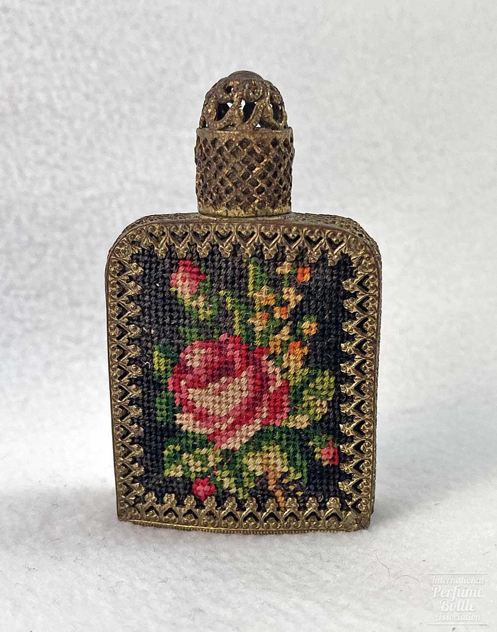 Rose Petit Point Bottle From Austria