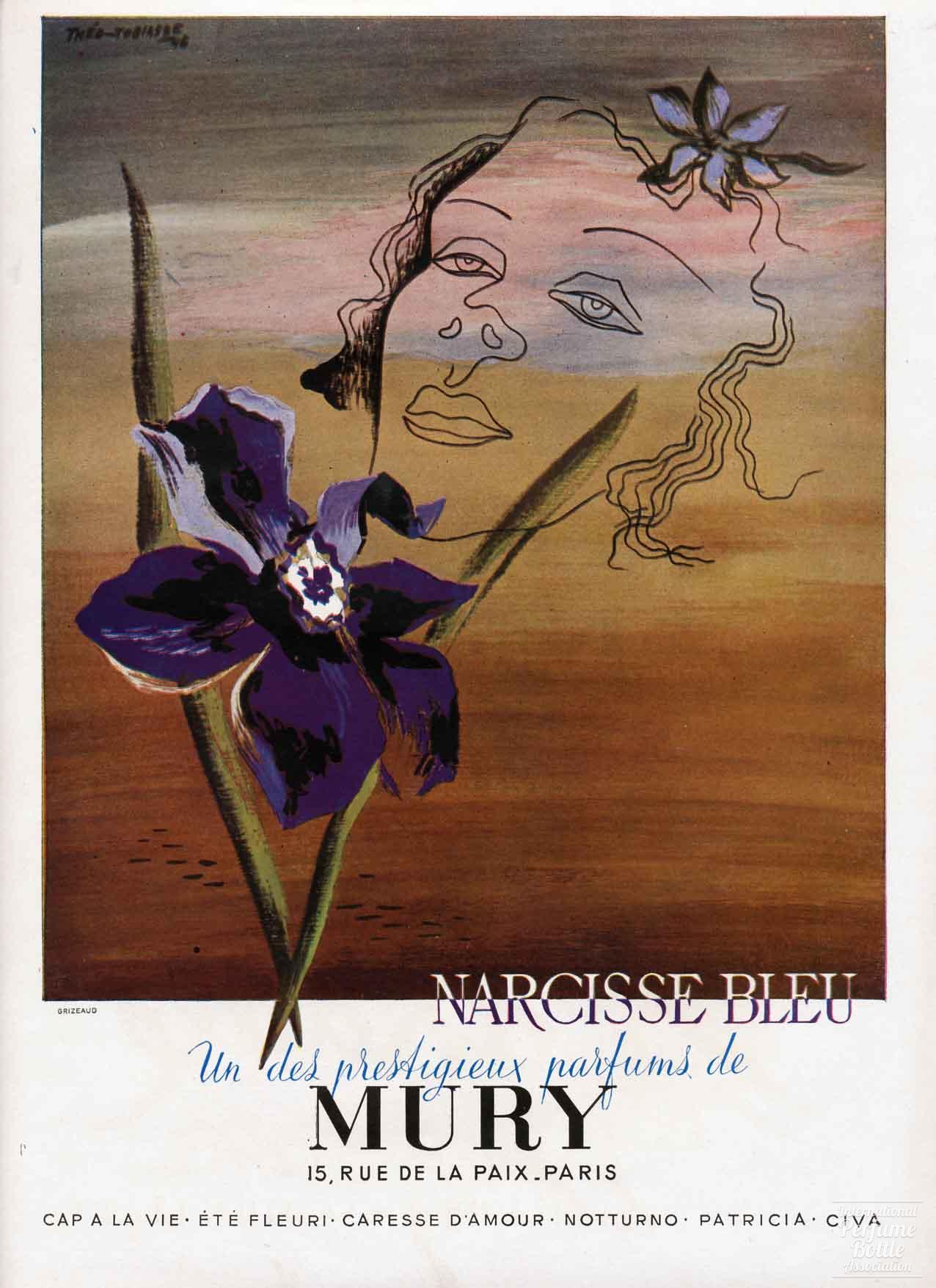"Narcisse Bleu" by Mury Advertisement - 1947