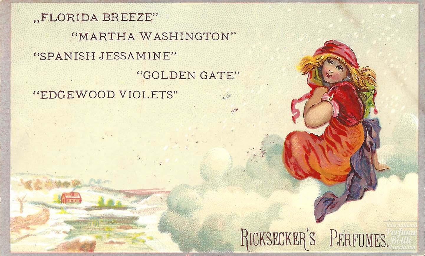 Trade Card With Cherub in Red Dress