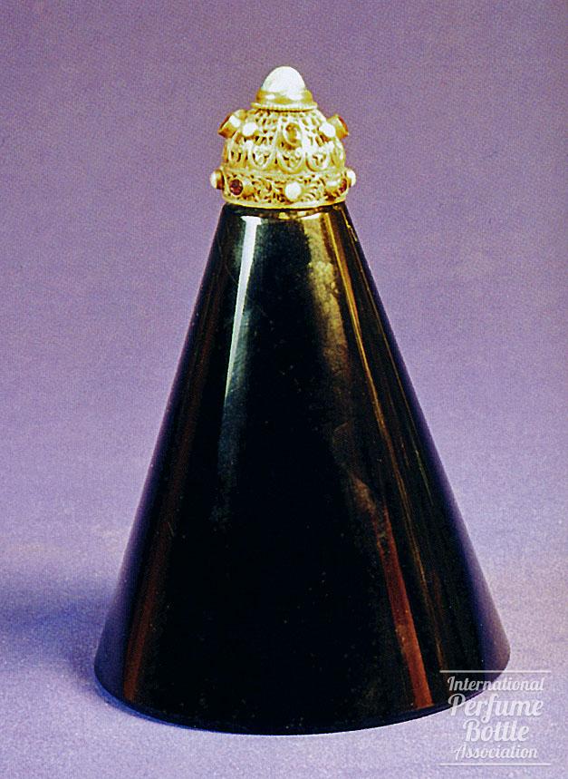 Conical Black Czech Bottle