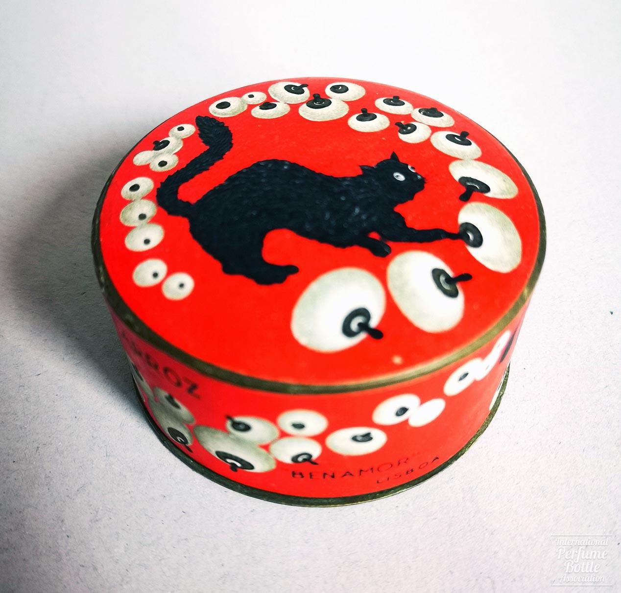 "Benamor" Circular Cat Powder Box by Nally
