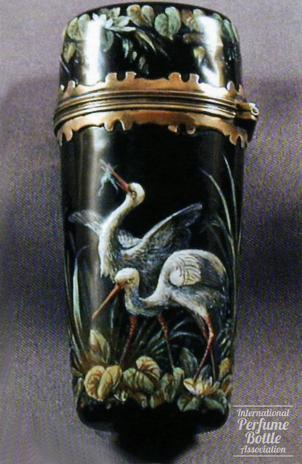 French Limoges Enamel With Waterfowl