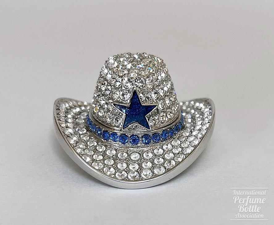 Silver and Blue Cowboy Hat Solid Perfume by Estée Lauder