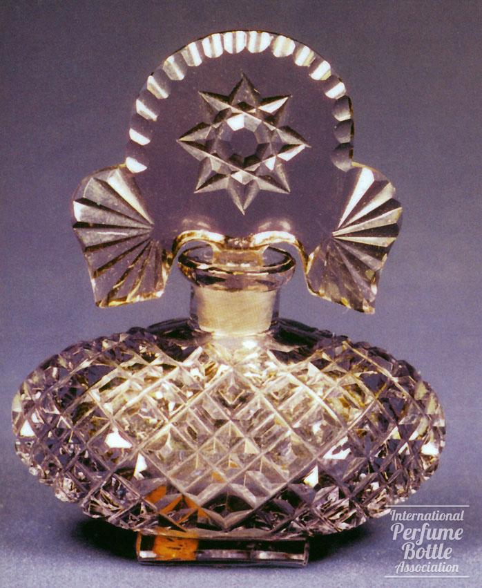 Violet Czech Bottle With Tiara Stopper