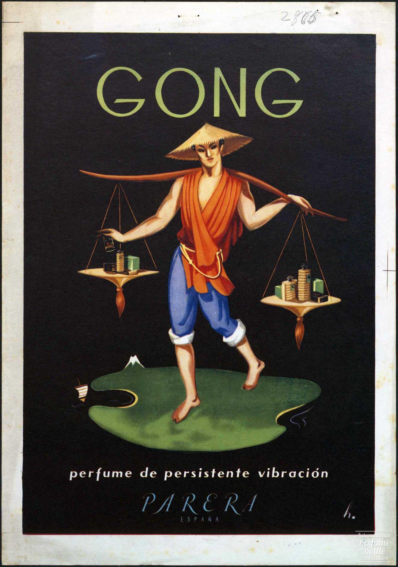 "Gong" by by Perfumería Parera Poster - 1935