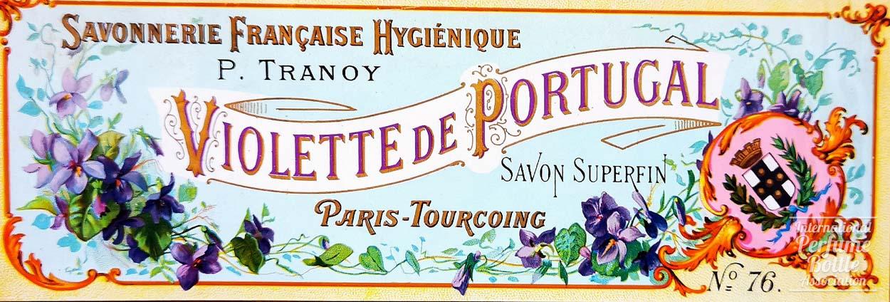 "Violette de Portugal" Soap Box Label by P. Tranoy