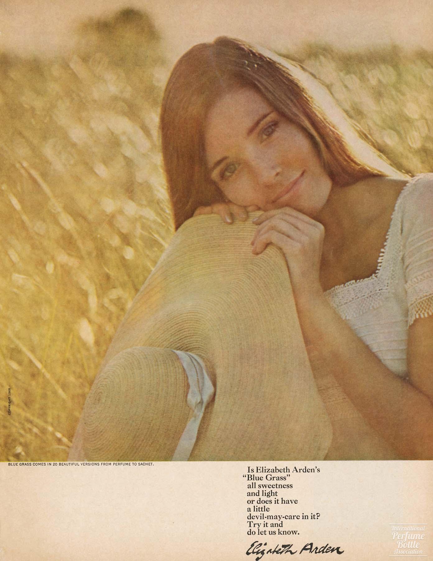 "Blue Grass" by Elizabeth Arden Advertisement - 1968