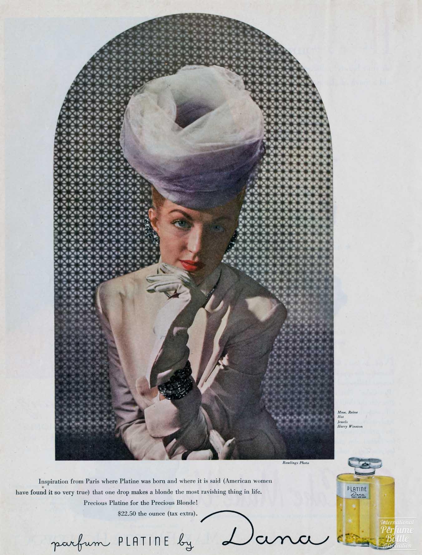 "Platine" by Dana Advertisement - 1945