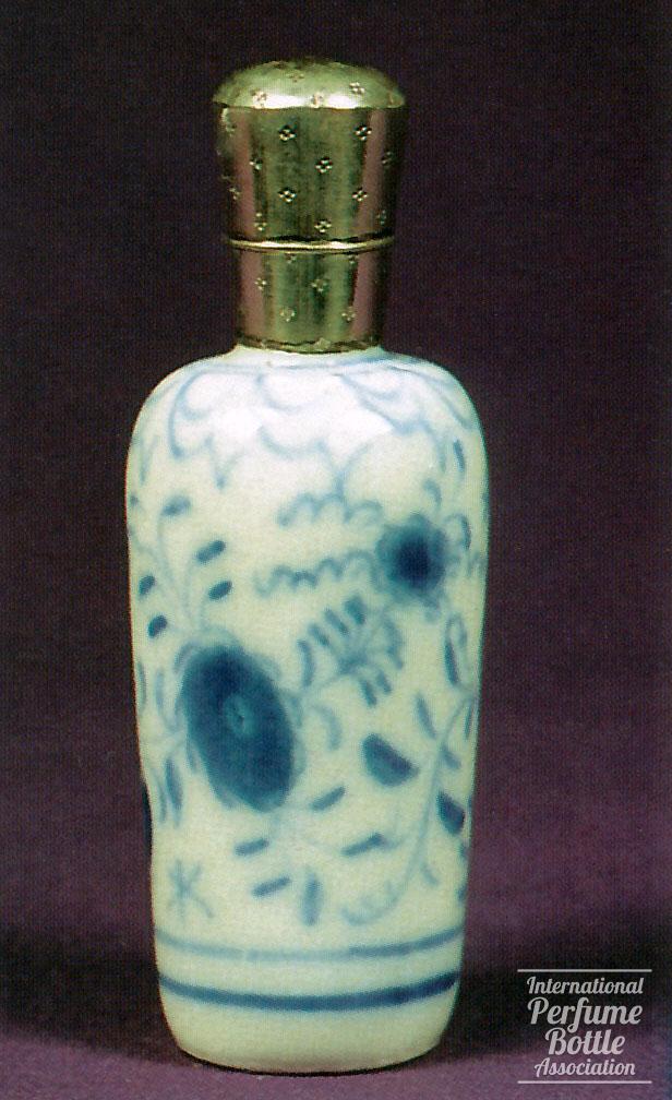 Delft Bottle With Floral Decoration