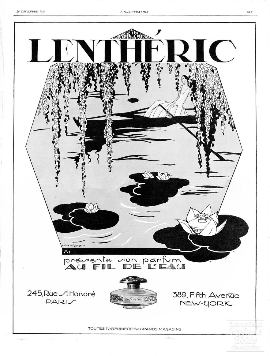 "Au Fil de L'Eau"  by Lenthéric Advertisement –1926