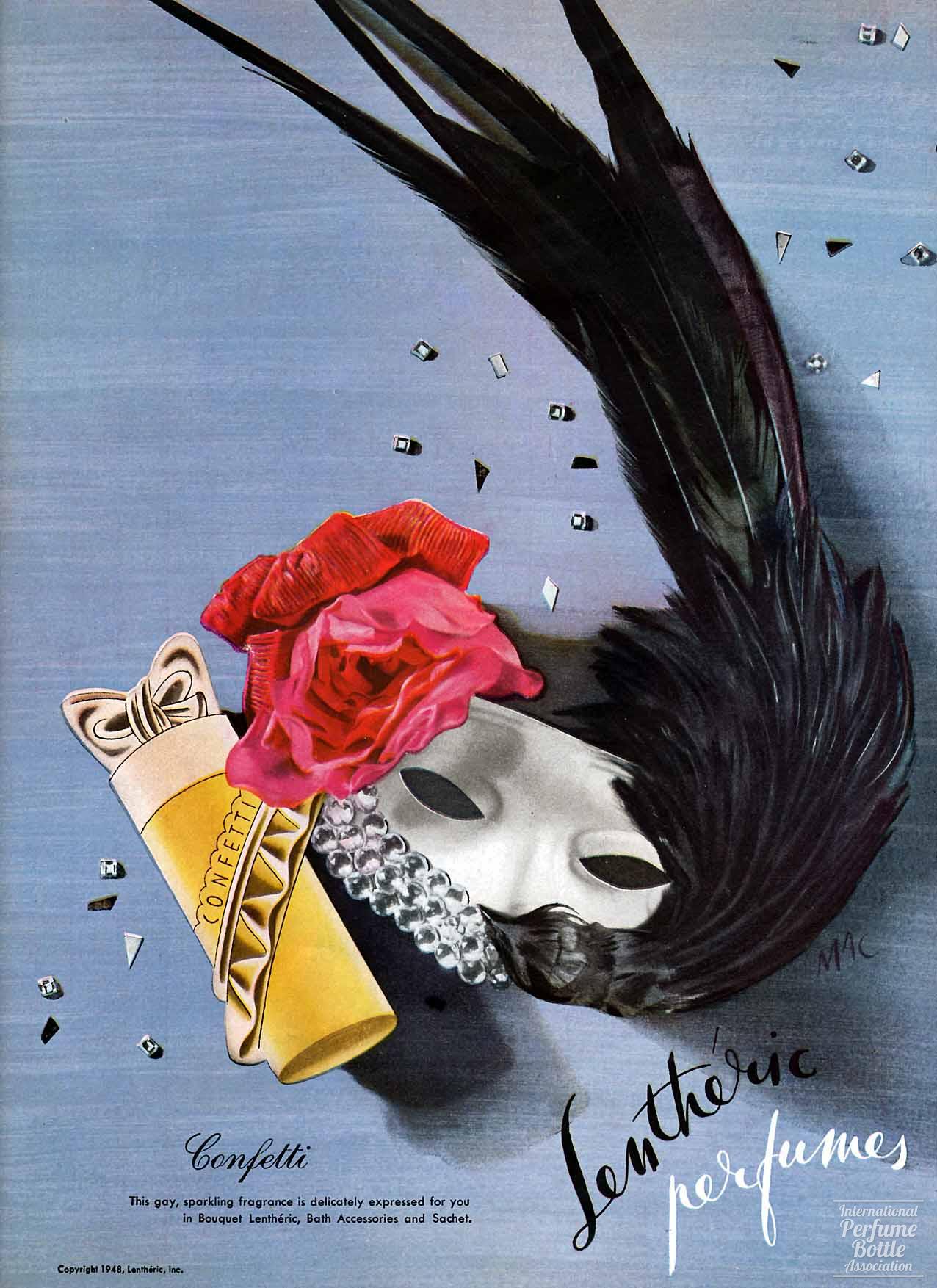 "Confetti" by Lenthéric Advertisement – 1948