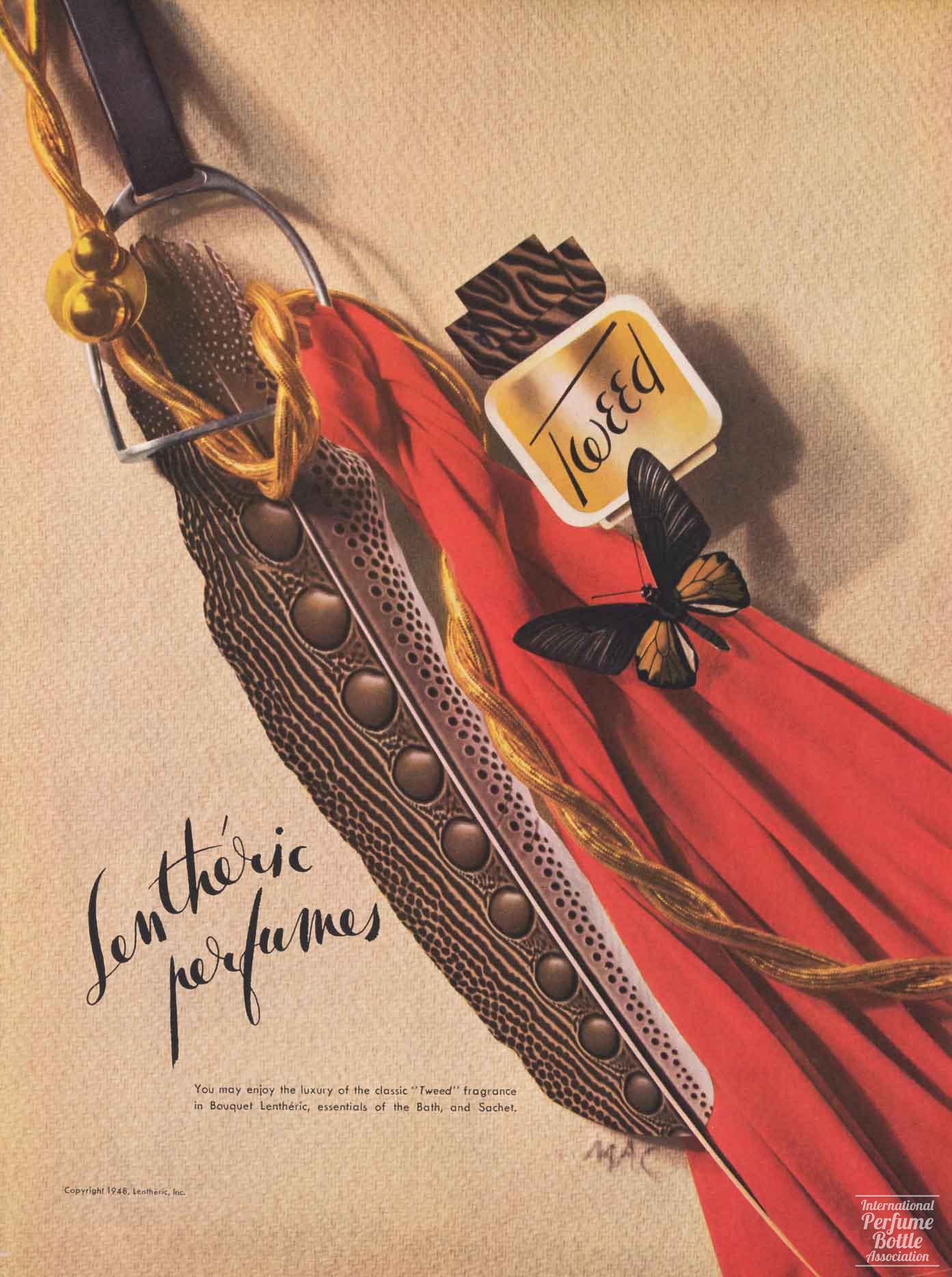 "Tweed" by Lenthéric Advertisement - 1948