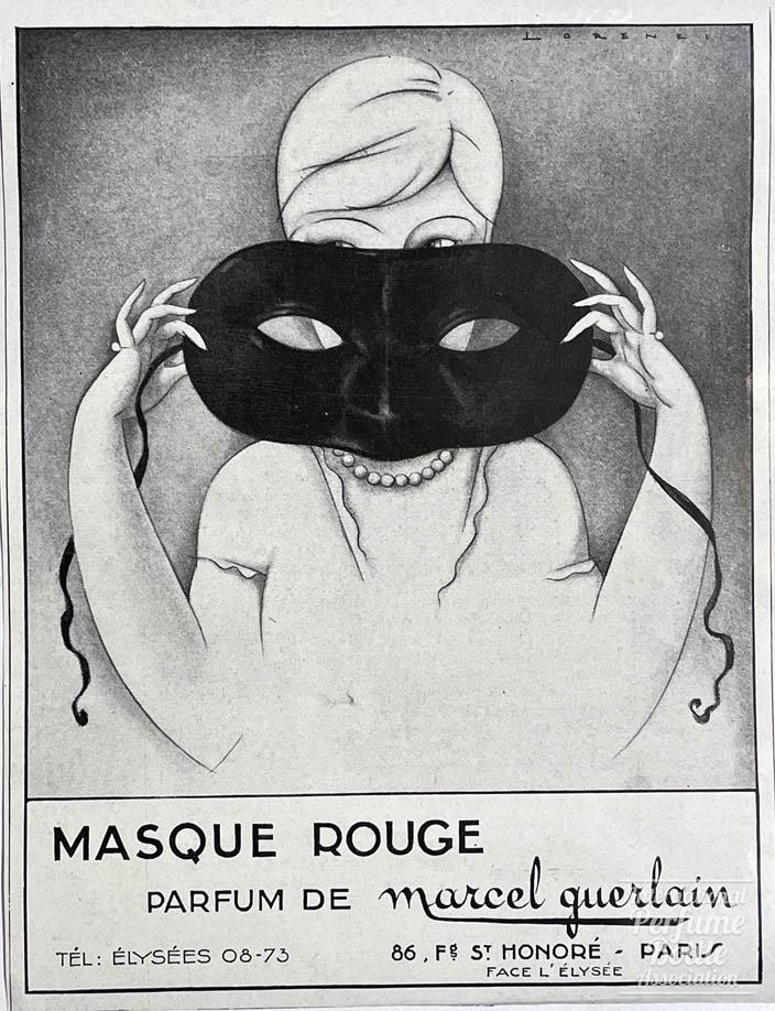 "Masque Rouge" by Marcel Guerlain Advertisement - 1926