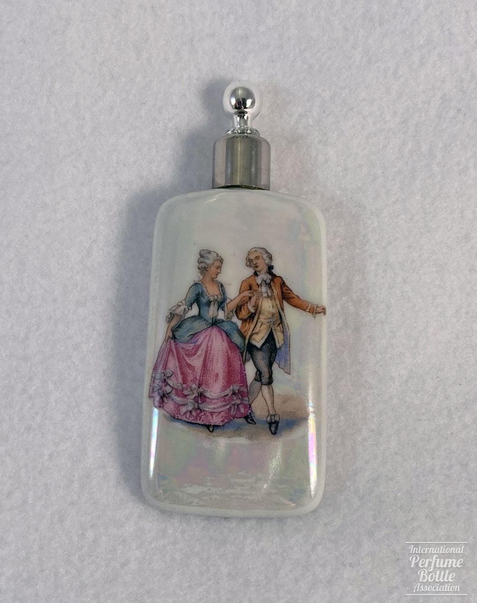 Irridescent Bottle with Courting Couple