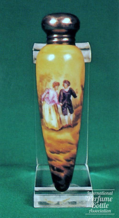 Porcelain Bottle With Courting Couple