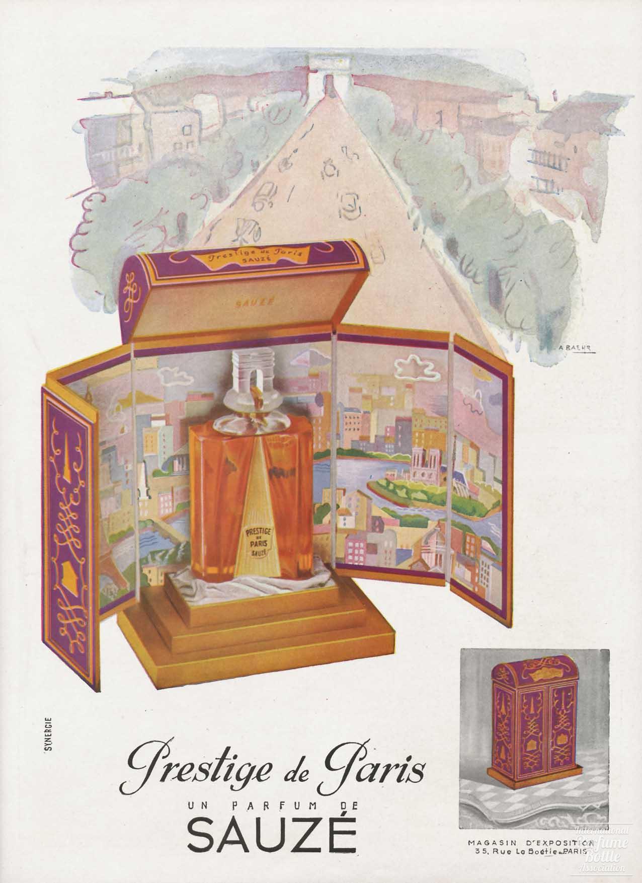 "Prestige de Paris" by Sauzé Fréres Advertisement - 1946