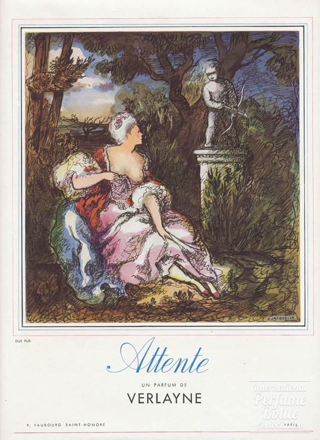 "Attente" by Verlayne Advertisement - 1946