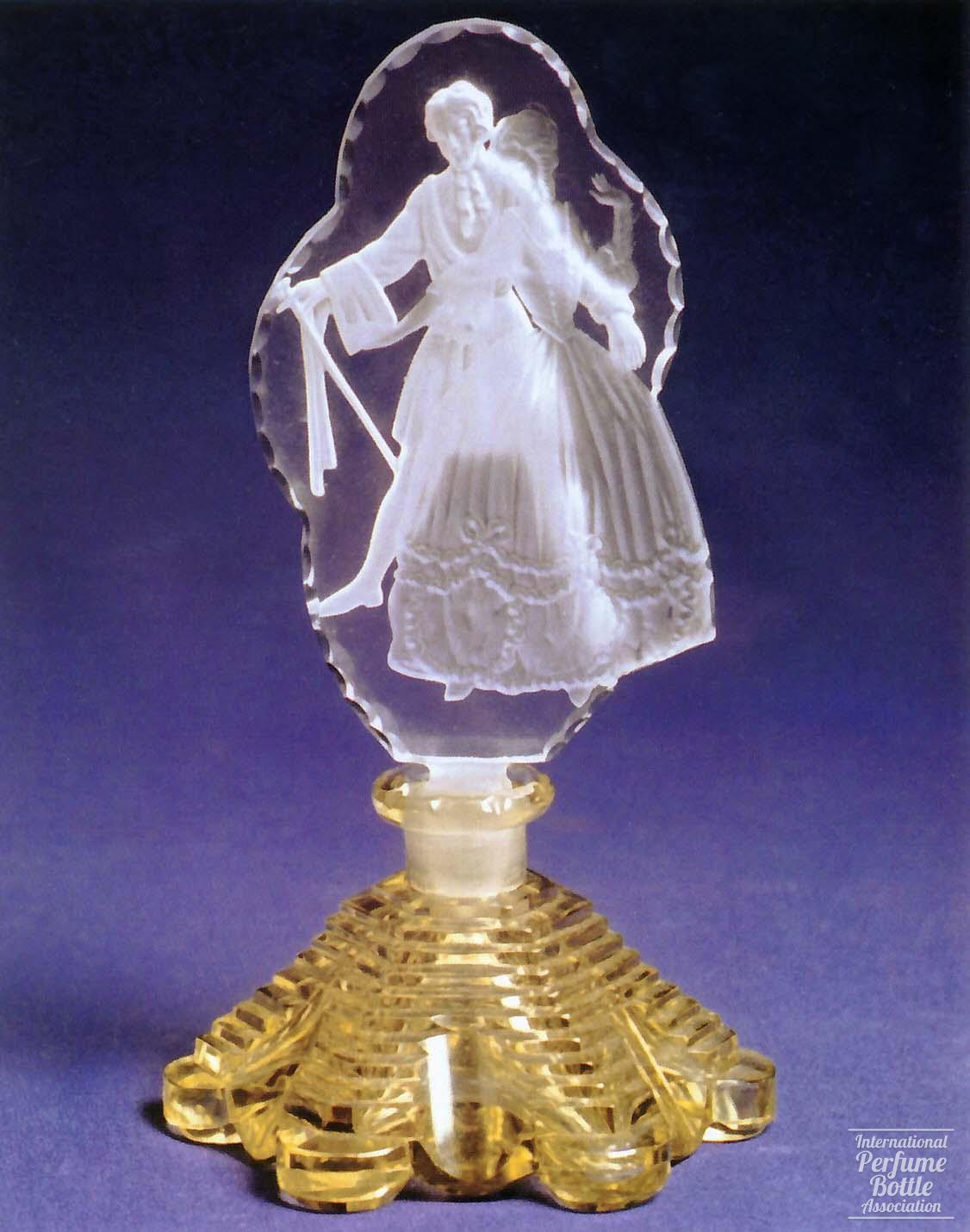 Yellow Czech Bottle With Formal Dancers