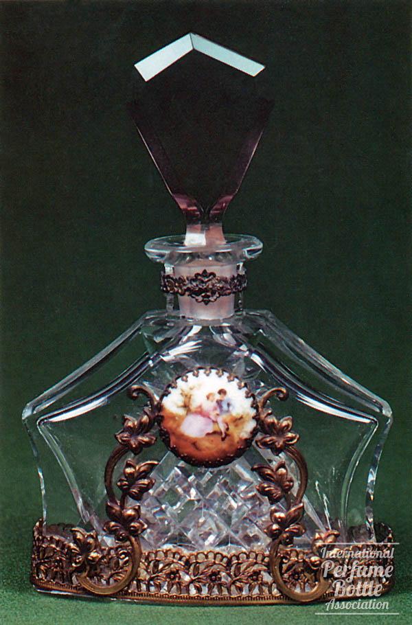 Czech Bottle With Porcelain Medallion