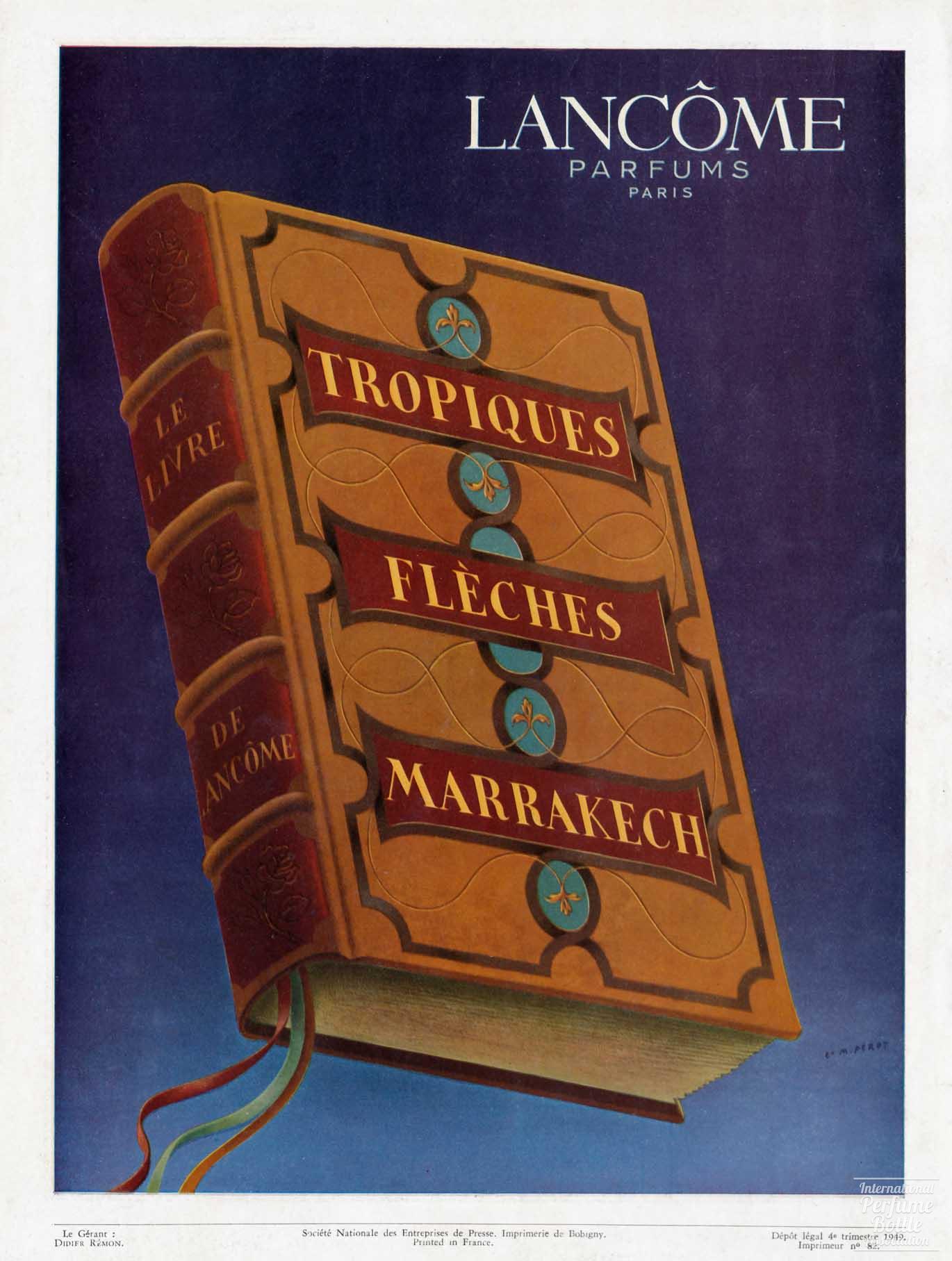 Perfumes by Lancôme Advertisement - 1949