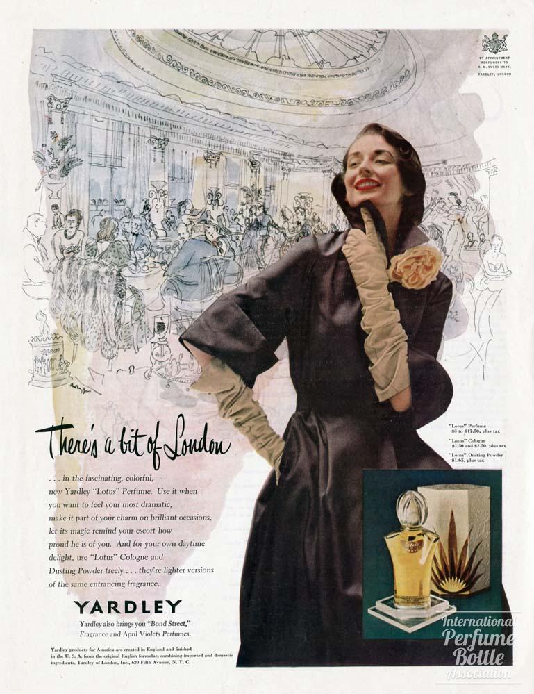 "Lotus" by Yardley Advertisement - 1950