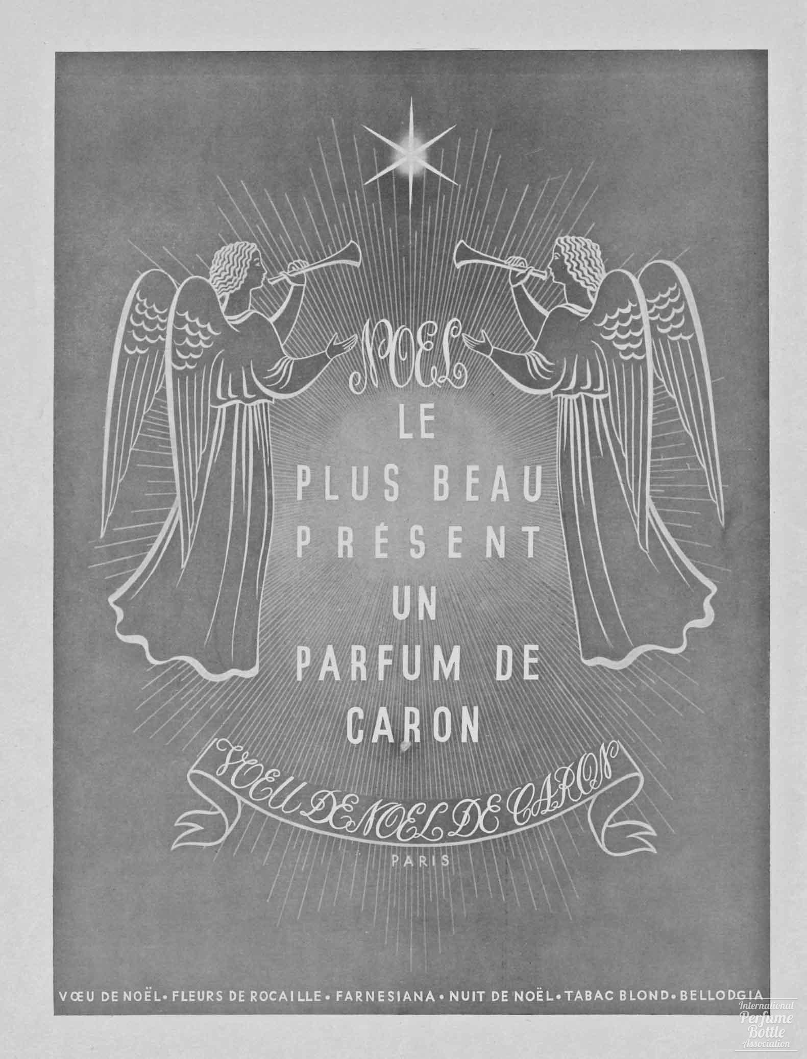 "Voeu de Noël" by Caron Advertisement - 1948