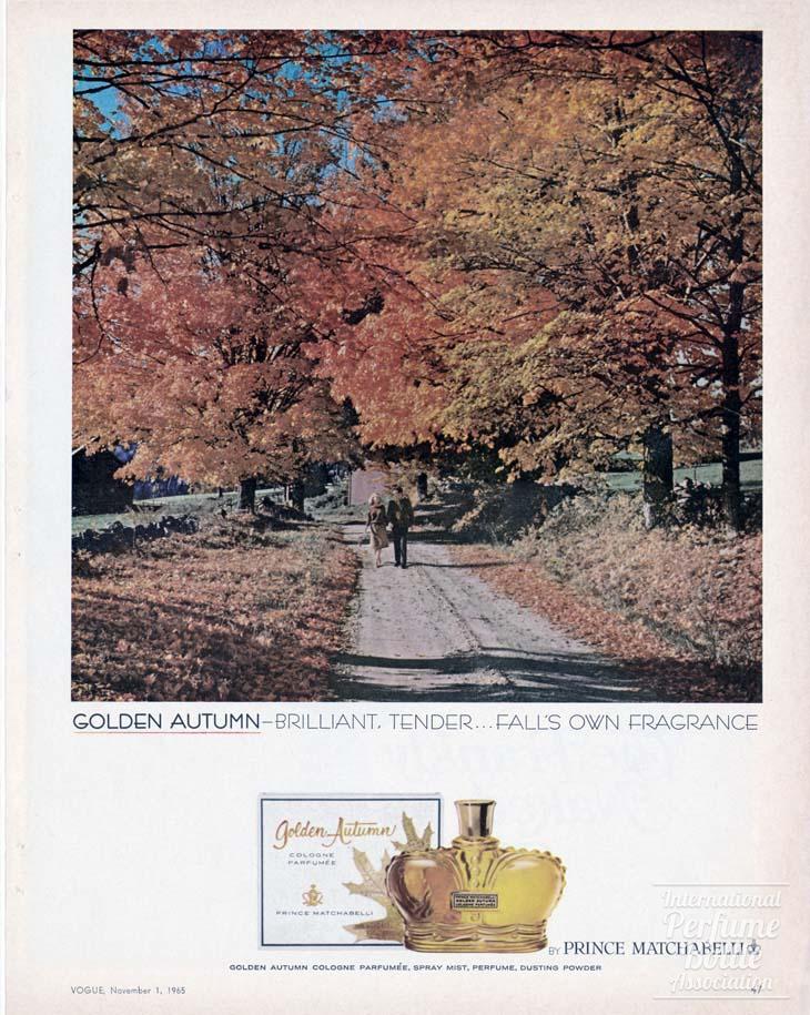 "Golden Autumn" by Prince Matchabelli Advertisement - 1965