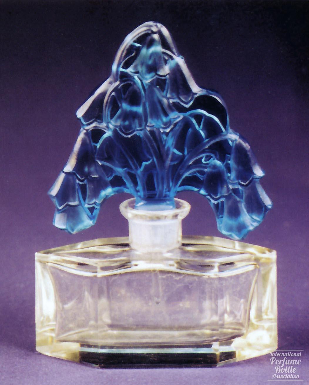 Czech Bottle With Bluebell Stopper