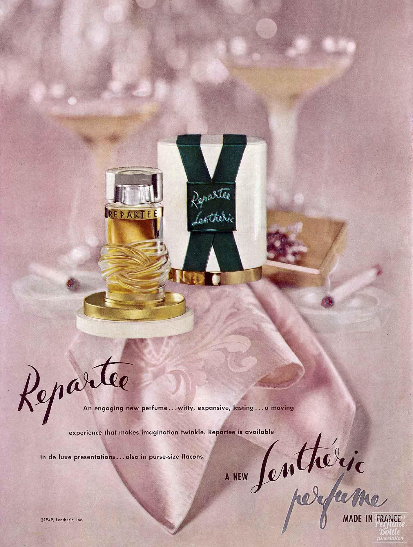 "Repartee" by Lenthéric Advertisement – 1949