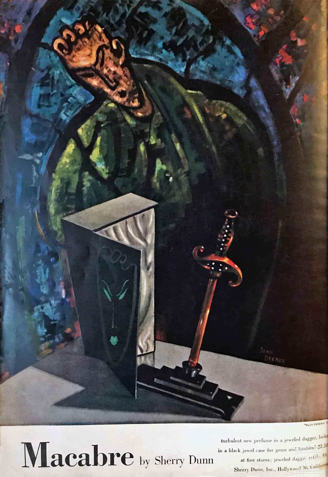 "Macabre" by Sherry Dunn Advertisement - 1946
