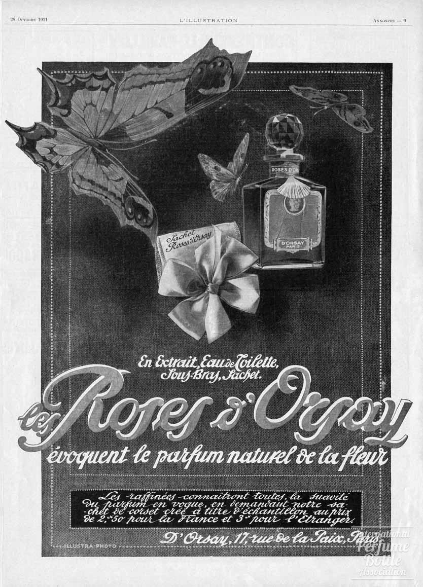 "Roses d'Orsay" by D'Orsay Advertisement - 1911