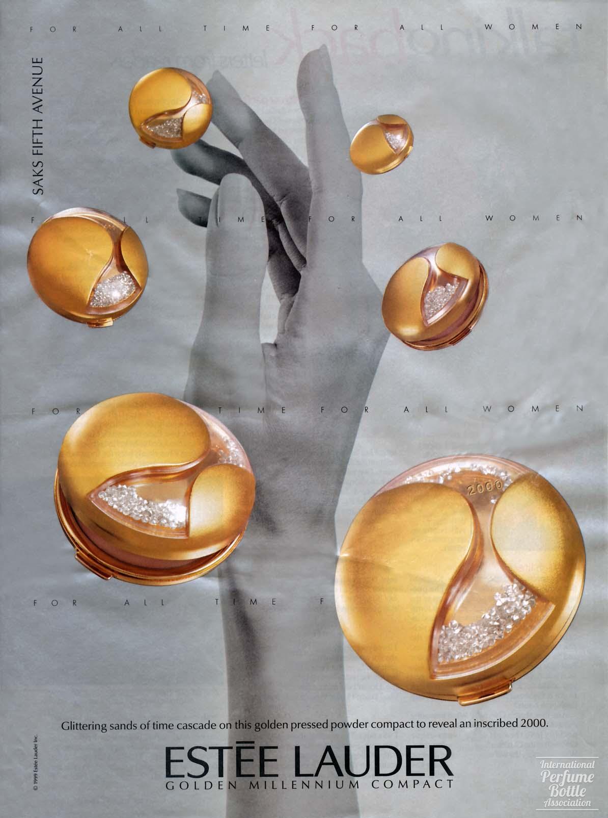 Golden Millennium Compact by Estée Lauder Advertisement - 1999
