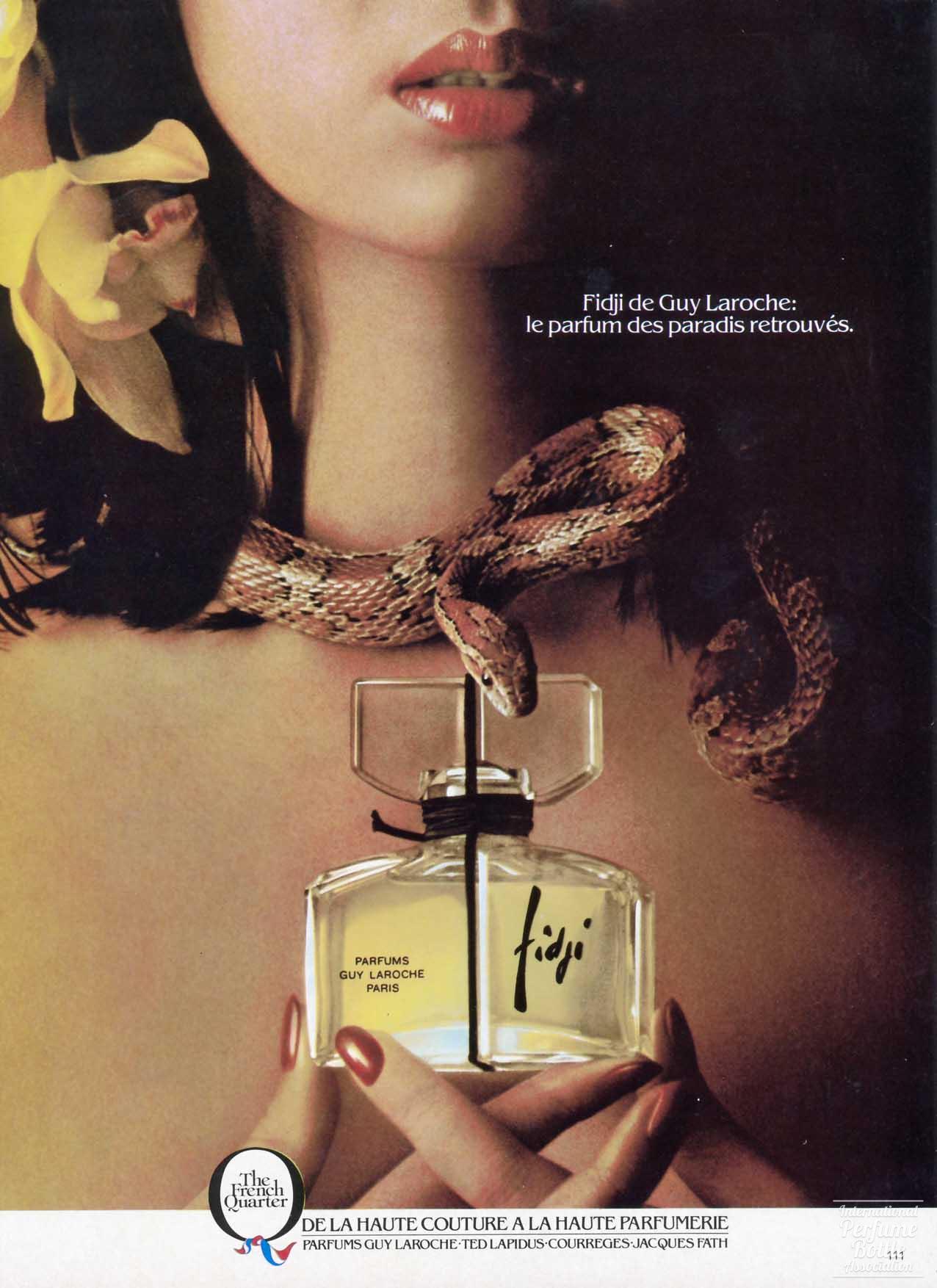 "Fidji" by Guy Laroche Advertisement - 1982