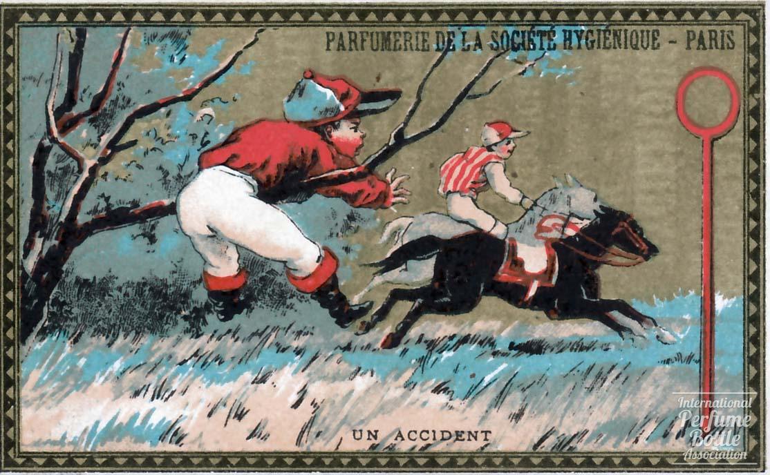 "Un Accident" Trade Card by Parfumerie de la Société Hygiénique