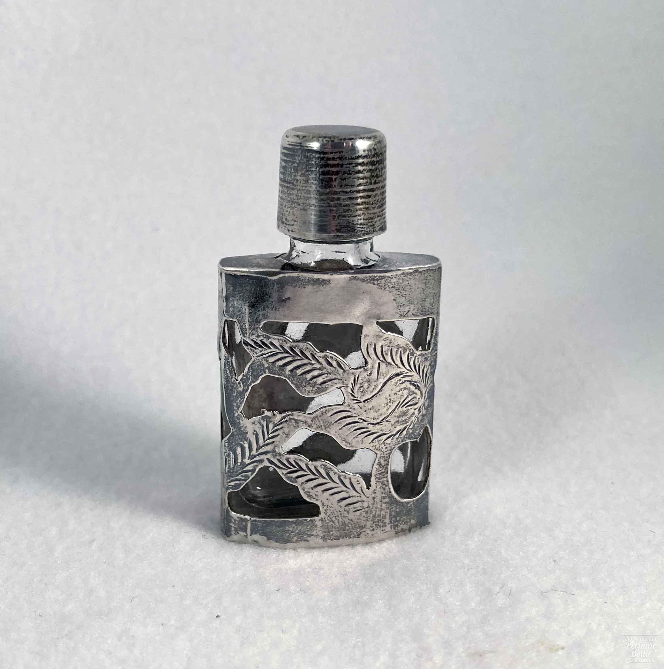 Rectangular Mexican Silver Overlay Perfume