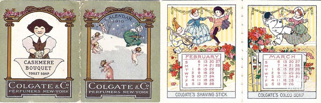 1910 Advertising Calendar by Colgate (Dancing Children)