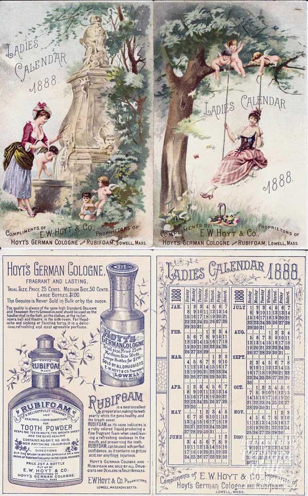 1888 Advertising Calendar by by E. W. Hoyt & Co.