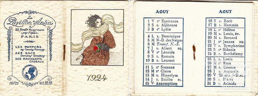 1924 Advertising Calendar by Le Pavillon Antin