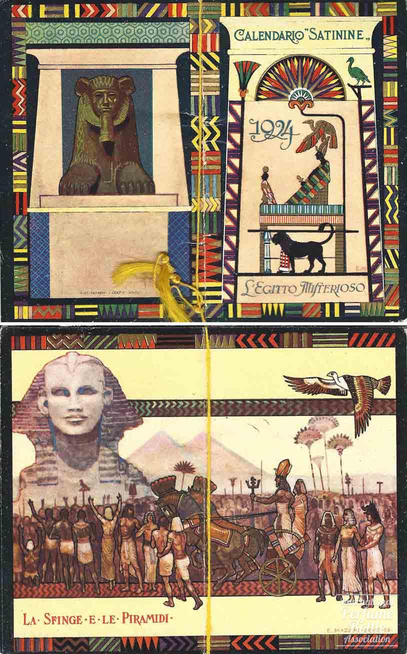 1924 Egyptian Themed Calendar, Satinine